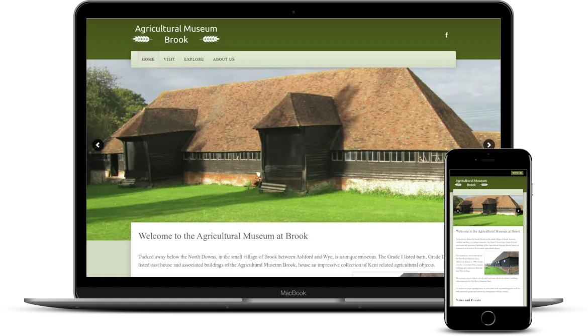 Agricultural Museum at Brook - final website design