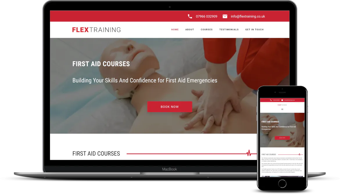 Flex Training - web designer for training providers