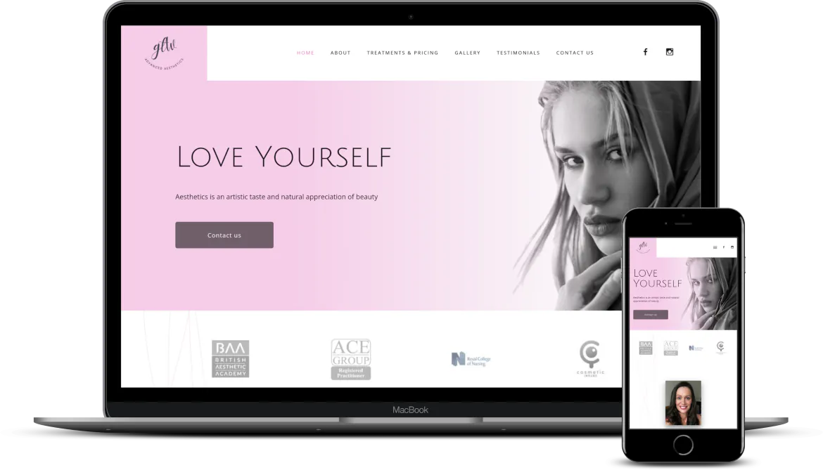 GTW Aesthetics - web designer for health and beauty businesses